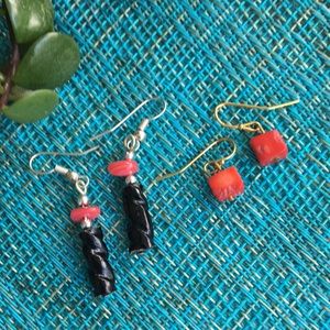 2 Coral Earring Bundle